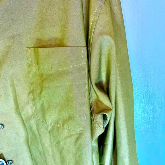MEN’S DOCKERS BUTTON DOWN SHIRT GREEN - Picture 2 of 8